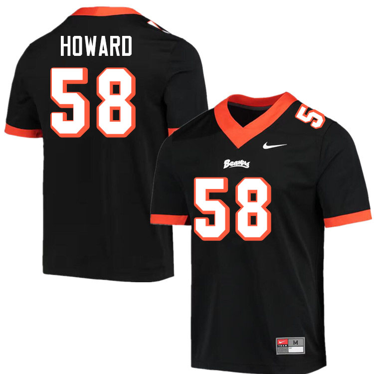 Men #58 Kelze Howard Oregon State Beavers College Football Jerseys Stitched-Throwback